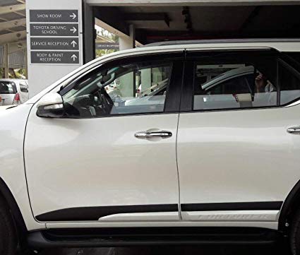 AUTOXYGEN Side Door Cladding Beading With Silver For Fortuner