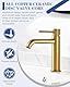 Wasserhahn Bad Waschtischarmatur Gold, Armatur Badezimmer mit Auslauf Höhe 105 mm, Einhebelarmatur Golden, Bad Mischbatterie Edelstahl