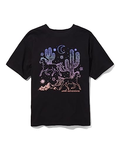 Image of Sugar & Jade Girls' Teen Short Sleeve Oversized Graphic T-Shirt