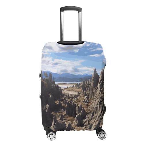 Travel Luggage Cover Washable Suitcase Cover Rocks Scenic Fashion Suitcase Protector Carry On Luggage Covers Protector Suitcase Fits 19"-32" Luggage4