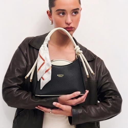 Image of EXOTIC Elara Knot Hobo Shoulder Bag for Women | Textured PU Leather | Detachable Sling Strap | Stylish Everyday Purse