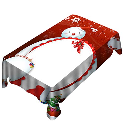 Lenfesh Table Cloth,Fashion Christmas Tablecloth Print Rectangle Table Cover Home Decor