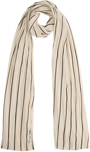 Tommy Hilfiger Women's TOMMY SCRIPT CHIFFON SCARF AW0AW18049 Light Scarf, BEIGE, One Size