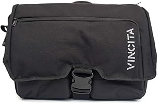 Vincita Birch Brompton Front Bag 2.0 - with Removable Front Carrier Frame for Brompton Folding Bicycle, Rain Cover and Should Straps - Brompton Bike Accessories for Rider (Black)