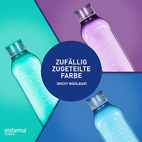 Sistema Trinkflasche Square 1L BPA-frei, Dichtverschluss, Retro-Stil