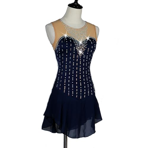 Collant de ginástica para meninas competição diamante completo patinação artística roupas esportivas