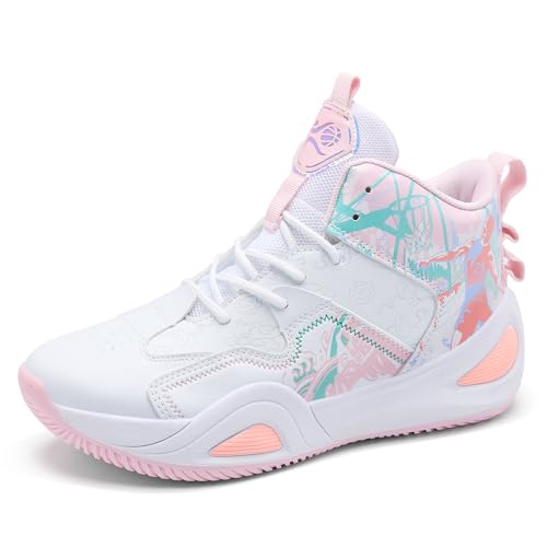 Image of Men's Basketball Shoes Fashionable Breathable Anti Slip Sports Shoes Outdoor Running Fitness Training Shoes