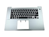 Silver Backlit Laptop Top Case Keyboard Palmrest Assembly KVC01 0KVC01 CN-0KVC01 Compatible Replacement Spare Part for Dell Inspiron 15 5580 Series