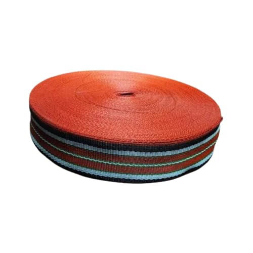 Image of ABB Ropes & Niwars 2 Inch X 50 Meters Plastic Niwars Webbing Roll for Folding Khat, Khatiya, Charpai Folding Bed,Chair, Baskets and Other Art Projects (Orange)