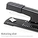 Deli Long Reach Stapler, Booklet Stapler with Jam Resistant, 25 Sheet Capacity, Long Arm Standard Staplers for Booklet, Book Binding, Art Journaling, Black, 2024 Gifts