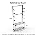 Surfboard Rack,Floor-mounted Skateboard Rack,4-tier Snowboard Display,with Storage Space,for Home and Club Use