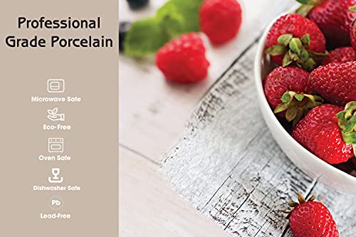Furmaware Porcelain Bowl Set Sized Perfectly For Cereal, Salads, Ice Cream, Soup, Pasta, Rice And Dessert. Versatile Bowls That Are Chip Resistant, Microwave And Dishwasher Safe - 18 Oz - Set Or 6 #TOP2