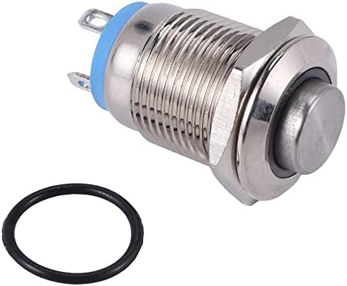 2 Stück Momentan Taster 16mm - Edelstahl Drucktaster Wasserdicht 12-250V