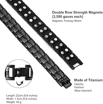 Pulsera magnética de acero de titanio para mujer y hombre de energía Pulsera magnética de acero de titanio para mujer y hombre de energía