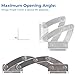 WIKIBB Hidden Door Hinges Aluminum Hidden Scissor Hinge Adjustable Mounting Drawer Scissor Hinges