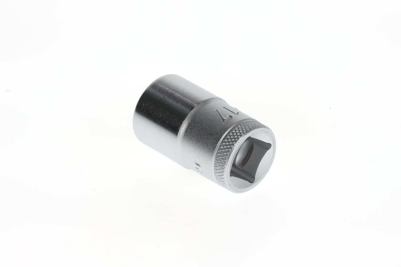 GEDORE Socket, 1/2" 12.5 mm drive, Bi-hex, 17 mm AF, Tool, D 19 17, Chrome-plated steel, Silver, 23x24x40 mm - Image 2
