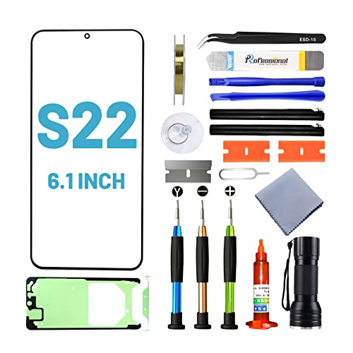 Screen Replacement for Samsung Galaxy S22,Replacement Screen for Galaxy S22 Series 6.1 inch,Screen Repair Kit with Waterproof Adhesive(NO OLED & Touch Digitizer)
