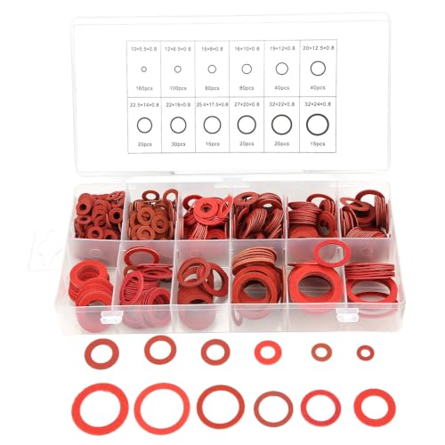 600Pcs 12-Size Insulated Fiber Washer Kit