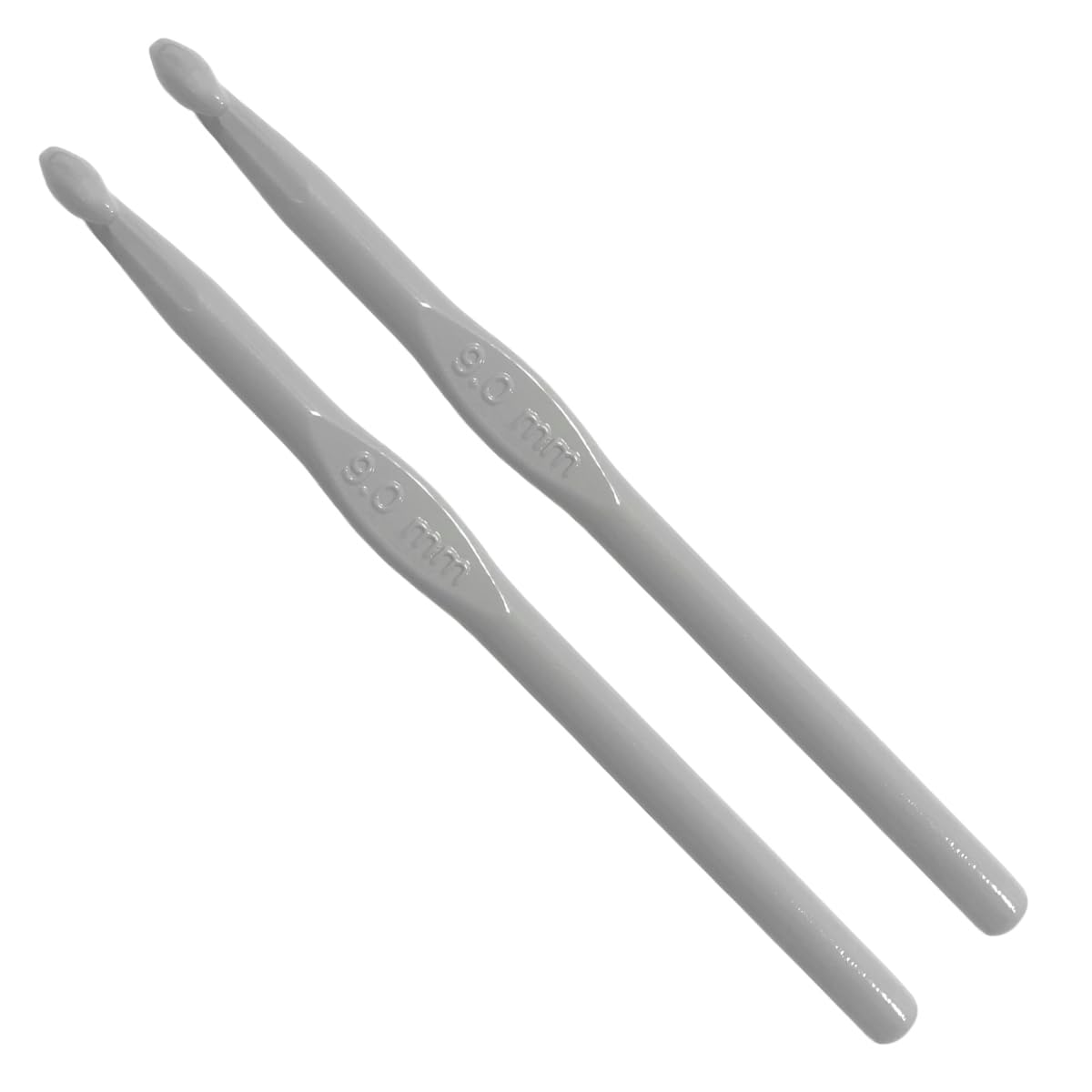 JYC CREATIVE 2 x Metal Crochet Needles, Ergonomic Soft, for Crafts Knitting Scarves, Hats, Amigurumis, DIY