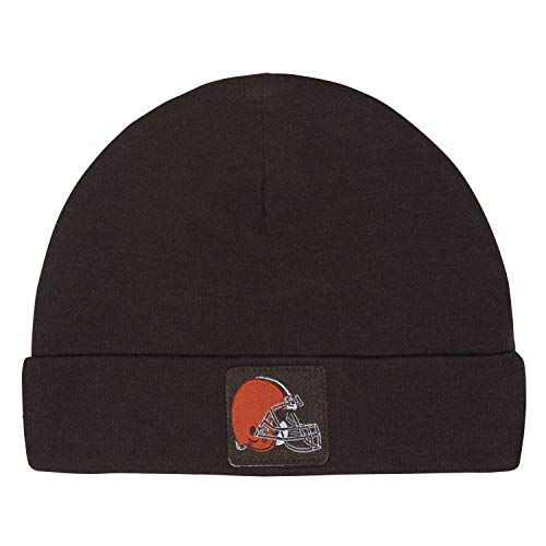 Nfl Cleveland Browns 3 Pack Bodysuit Footed Pant And Cap Registry Gift Set, Brown/White Cleveland Browns, 6-9M #TOP3