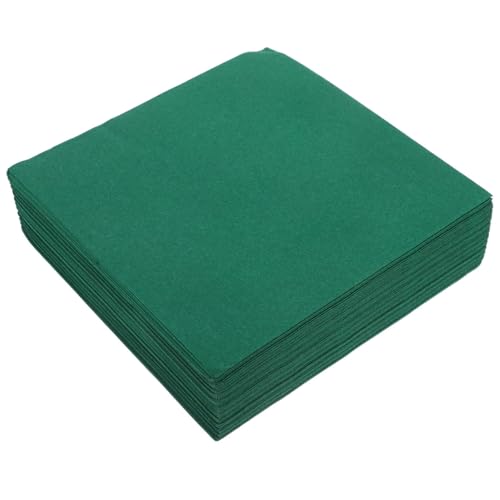 Serviettes jetables vertes épaisses en pâte de bois pour table et repas