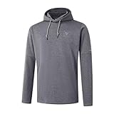 M MAELREG Men's Hoodies Lightweight Dry Fit Breathable Brushed Fleece Pocket Fashion Grey Patterns Mens Sweatshirt