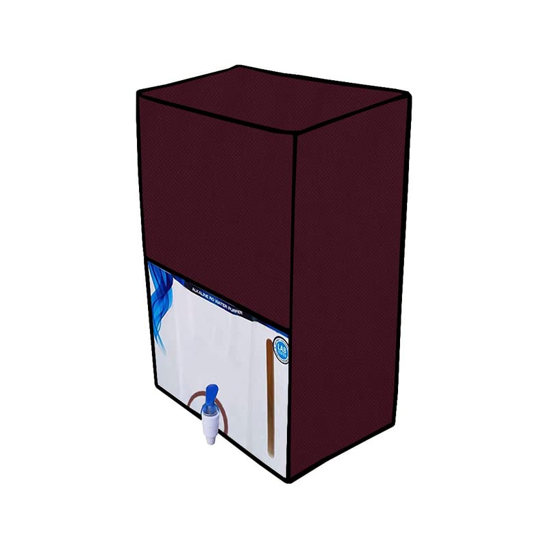 JM Homefurnishings waterproof and dustproof Printed Water Purifier cover for KENT Super+ 8-Litres Mineral RO (Solid Maroon)-image-6