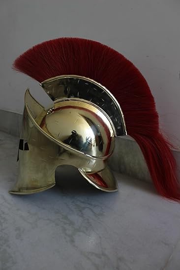 Medieval 300 Leonidas King Spartan Armour Helmet Solid Brass 300 Movie Helmet