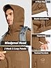 TACVASEN Windproof Men's Military Fleece Combat Jacket Tactical Hoodies, Sand, XXL #5