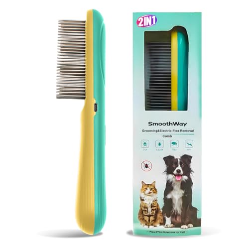 Peigne anti-puces pour chiens au retour de promenade et soin des poils longs