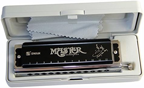 Black Swan SW1248 Chromatic Blues Harmonica Blues C Tone Copper-plated Adult Performance 12-hole 48-tone Master Harmonica