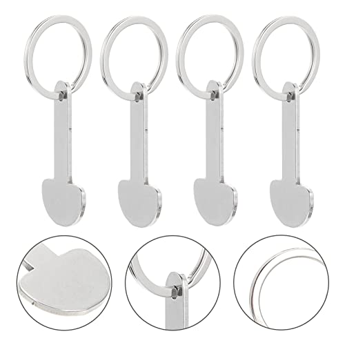 4 peças Trolley Tokens Chaveiro Carrinho de Compras Tokens Chaveiro Token Moeda Porta-chaves Pequeno