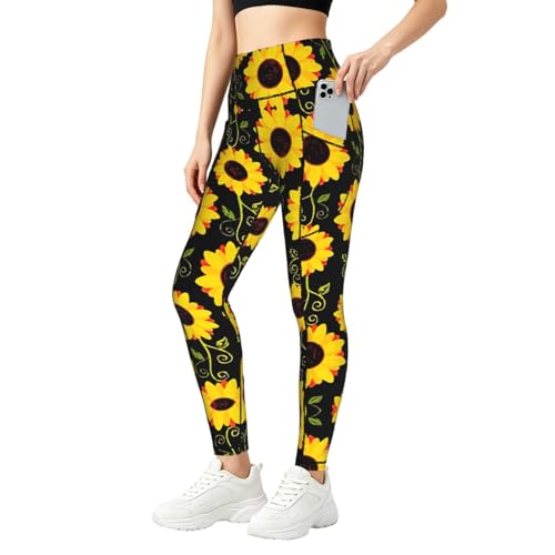 Leggings para correr con control de abdomen y bolsillos prácticos