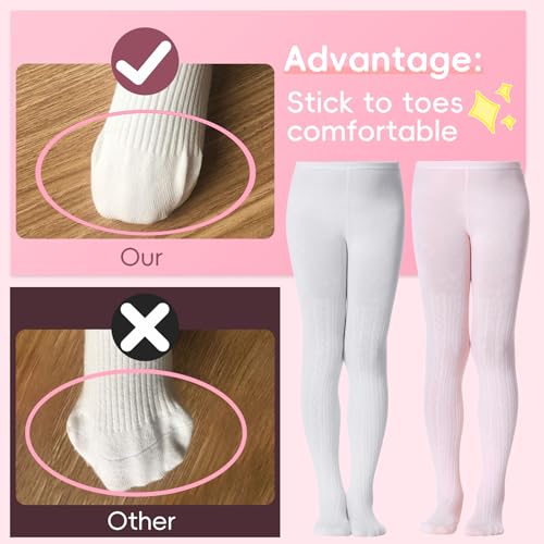 Zando 1 Pack Baby Tights Cable Knit Tights for Toddlers Infants and Kids Cotton Leggings Stockings for Girls Pantyhose 0-12T2