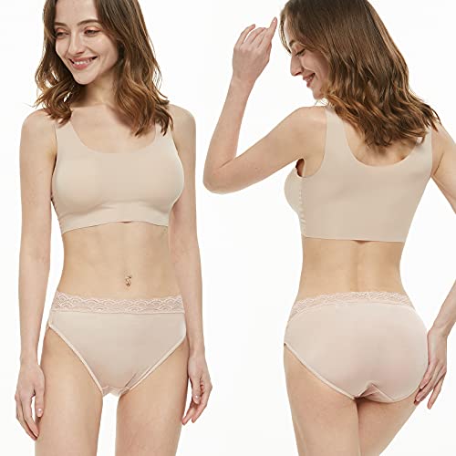 Viamulion Women’s 100% Pure Mulberry Silk Knitting Panties for Women lady Underwear Briefs4