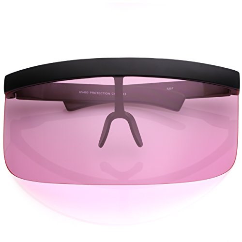 Image of zeroUV Visor Sunglasses for Men and Women, Futuristic Face Shield Glasses with UV400 Protection 172mm