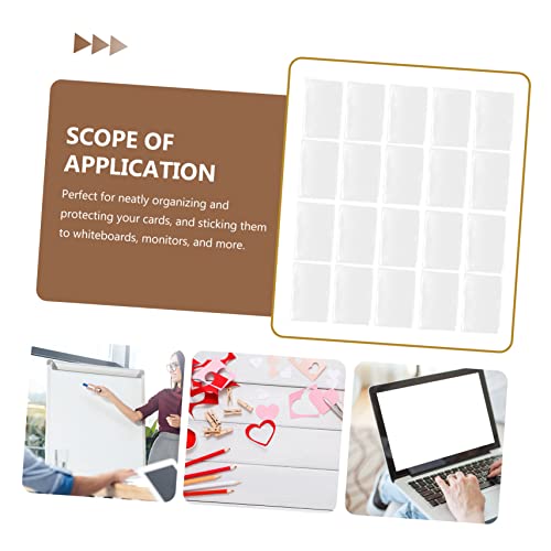 Pochettes adhésives transparentes porte-cartes organisation maison
