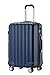 BEIBYE TSA-Schloß 2080 Gepäck Zwillingsrollen Reisekoffer Koffer Trolley Hartschale Dehnungsfuge (Dunkelblau, L)