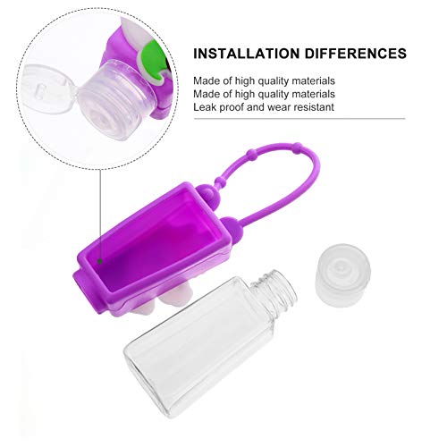 PIXNOR 4 PeÃ§as de Garrafa de Viagem Vazia Porta-Chaves Porta-Chaves Garrafa de PlÃ¡stico de UnicÃ³r