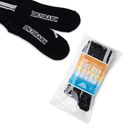 Skeleton Halloween Knee High Half Cushioned Athletic Running Socks Fun Running Socks By Gone For A Run, One Size #TOP5