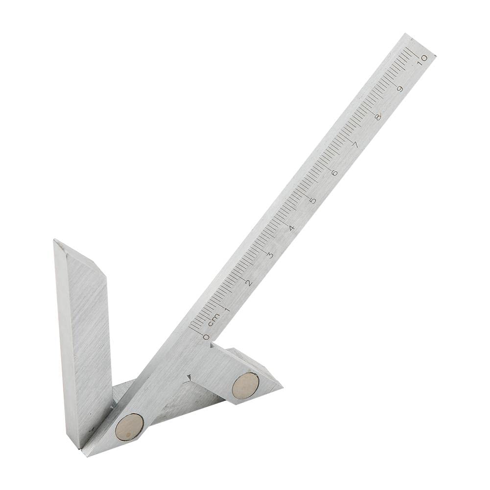 Zentrierwinkel, 100 x 70 mm Zentrierwinkel-Lineal, Rundstabmarkierungs-Zentriersucher, Mittelmessgerät, Kohlenstoffstahl