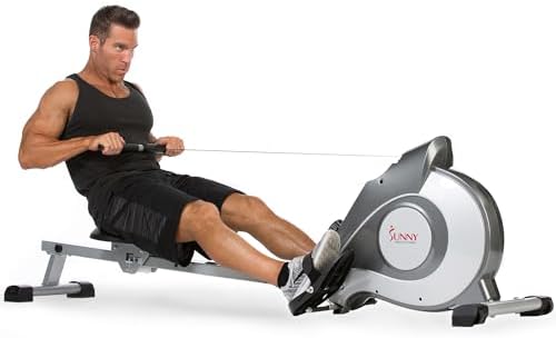 Sunny Health & Fitness Magnetic Rowing Machine with LCD Display f...