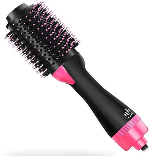 Cepillo Alisador 3 en 1 con Generador de Iones, 6 Niveles de Temperatura, 1100W | Secador, Voluminizador y Alisador con Revestimiento Cerámico | Cabello Brillante y Suave