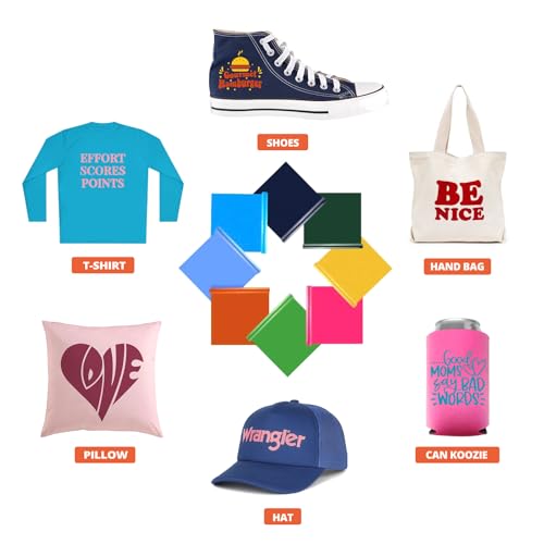 Image of HTVRONT Heat Transfer Vinyl Roll - 12 inch x 8ft Orange HTV Vinyl for T Shirts, Burnt Iron on Vinyl Compatible with Cricut Cutting Machine - Easy to Cut & Weed for Heat Vinyl Design (Texas Orange)