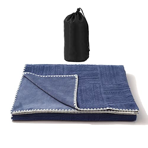 Vmgreen Wearable Compact Travel Blanket, Camping Blanket, Airplane Blanket, Pocket Blanket, Stadium Portable Blanket With Soft Case For Office, Home, Hiking, Car Ride Soft & Cozy, 40 * 60” (Blue) #TOP4