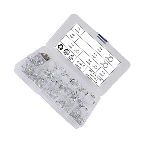 LIFKOME Stainless Steel Carbon Steel Hose Clamps 6.7-23mm Pipe Fastener Clip Set