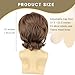 PUREHAIR Shaggy Mens Wig Funny 70s Wigs for Men for Disco Rocker Costumes - Short Brown Wig for 60s Cosplay Halloween Parties (Brown)