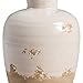Amazon Brand – Stone & Beam Modern Farmhouse Milk Jug Stoneware Home Decor Flower Vase - 6 x 9.25 Inches, Cream and Clay
