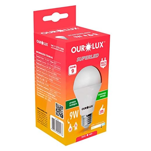 Lampada LED Bulbo OUROLUX, Branca, 9W, Bivolt, Base E27