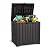 EAST OAK Outdoor Storage Box, 31 Gallon Deck Box, Waterproof Resin Storage Bin for Patio Cushions, Gardening Tools, Pool Accessories, Lockable, UV Resistant, Black